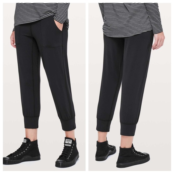 lululemon - align jogger crop 23” bottoms pants ankle nulu buttery soft black - Picture 1 of 6